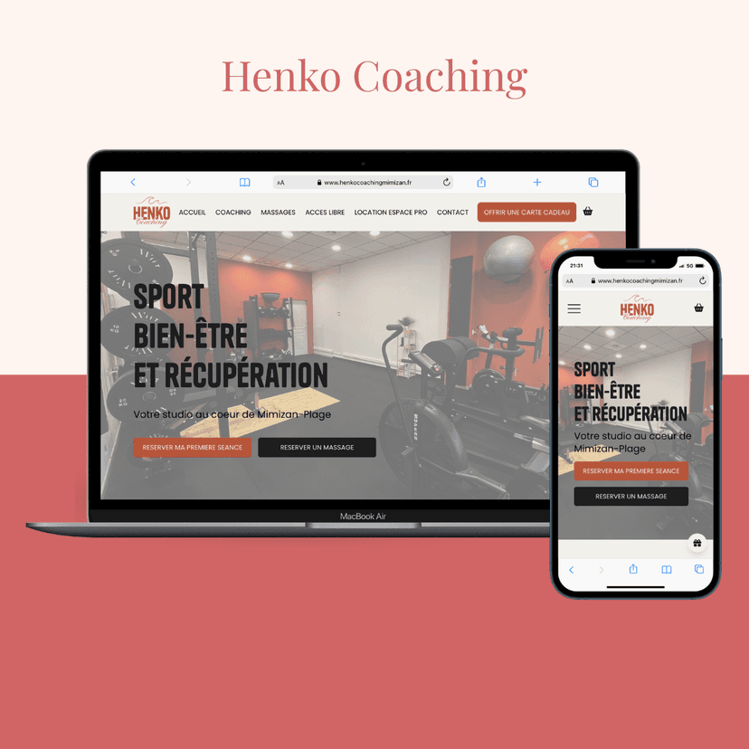 Aperçu du site Henko Coaching